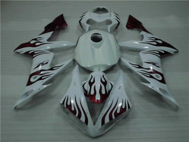 Affordable 2004-2006 White Red Flame Yamaha YZF R1 Motorcyle Fairings UK