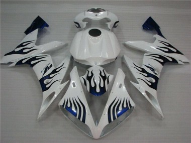 Affordable 2004-2006 White Blue Flame Yamaha YZF R1 Replacement Fairings UK