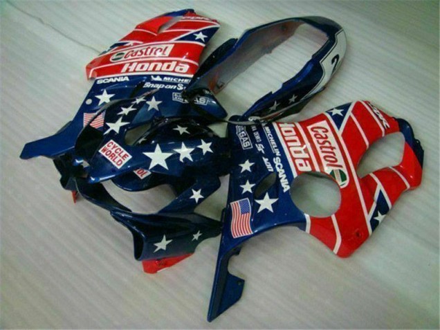 Affordable 2004-2007 Blue Red Castrol Cycle World Honda CBR600 F4i Motorcycle Fairings UK Affordable 2004-2007 Blue Red Castrol Cycle World Honda CBR600 F4i Motorcycle Fairings UK