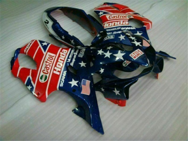 Affordable 2004-2007 Blue Red Castrol Cycle World Honda CBR600 F4i Motorcycle Fairings UK Affordable 2004-2007 Blue Red Castrol Cycle World Honda CBR600 F4i Motorcycle Fairings UK