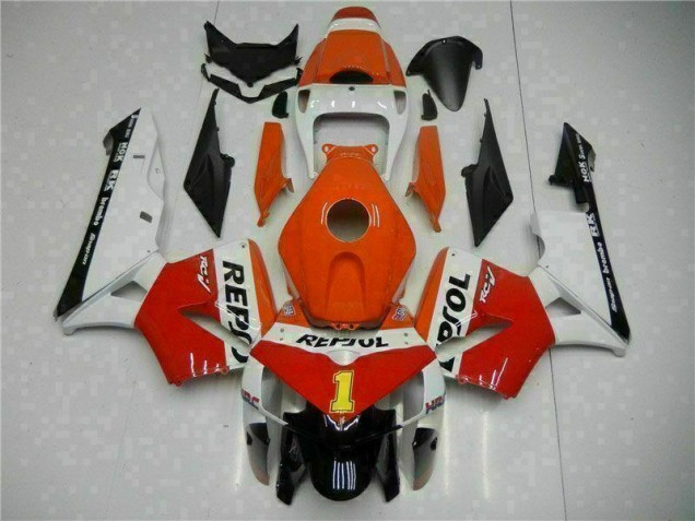 Affordable 2005-2006 Orange Repsol Honda CBR600RR Bike Fairing Kit UK