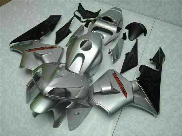 Affordable 2005-2006 Silver Honda CBR600RR Bike Fairing Kit UK