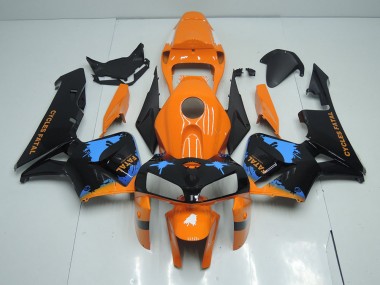 Affordable 2005-2006 Orange Black Honda CBR600RR Motorcycle Fairings UK