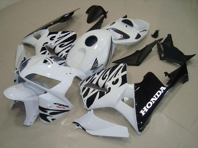 Affordable 2005-2006 White Black Honda CBR600RR Motor Fairings UK Affordable 2005-2006 White Black Honda CBR600RR Motor Fairings UK