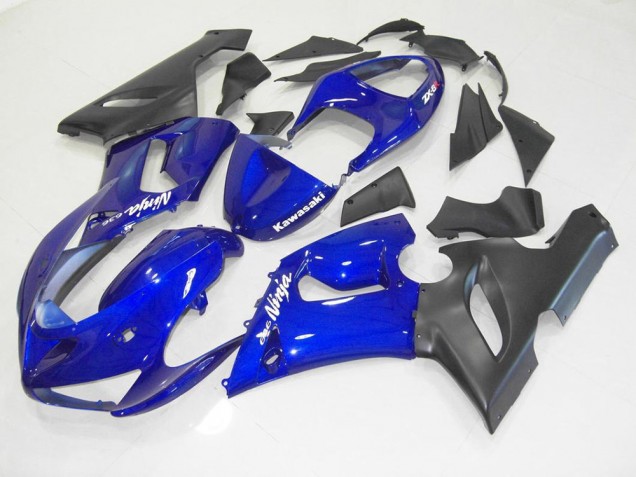 Affordable 2005-2006 Blue Black Kawasaki ZX6R Motorcycle Fairing UK Affordable 2005-2006 Blue Black Kawasaki ZX6R Motorcycle Fairing UK