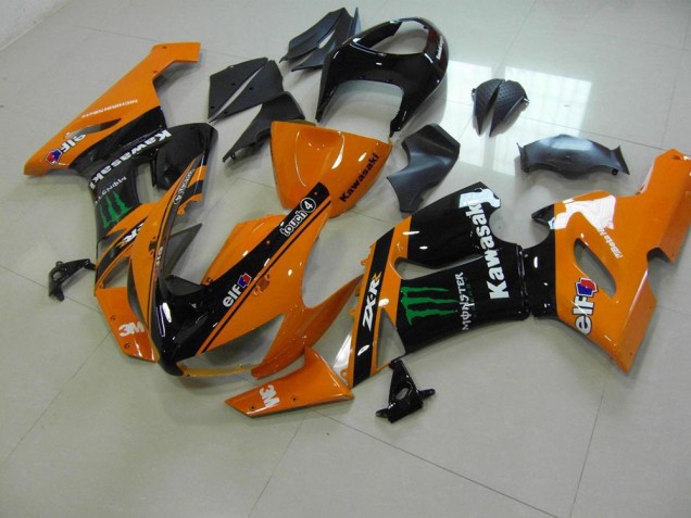 Affordable 2005-2006 Orange Monster Kawasaki ZX6R Bike Fairing UK Affordable 2005-2006 Orange Monster Kawasaki ZX6R Bike Fairing UK