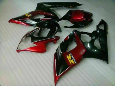 Affordable 2005-2006 Red Black Suzuki GSXR 1000 Bike Fairing Kit UK