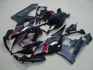 Affordable 2005-2006 Black Red Decals Suzuki GSXR 1000 Moto Fairings UK