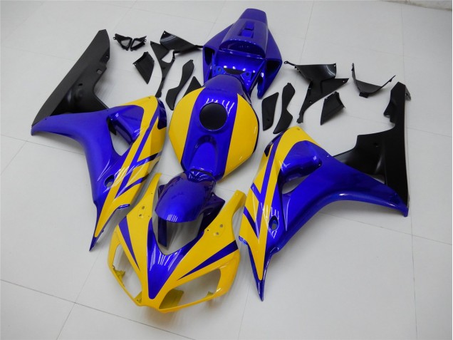 Affordable 2006-2007 Yellow Blue Honda CBR1000RR Replacement Motorcycle Fairings UK