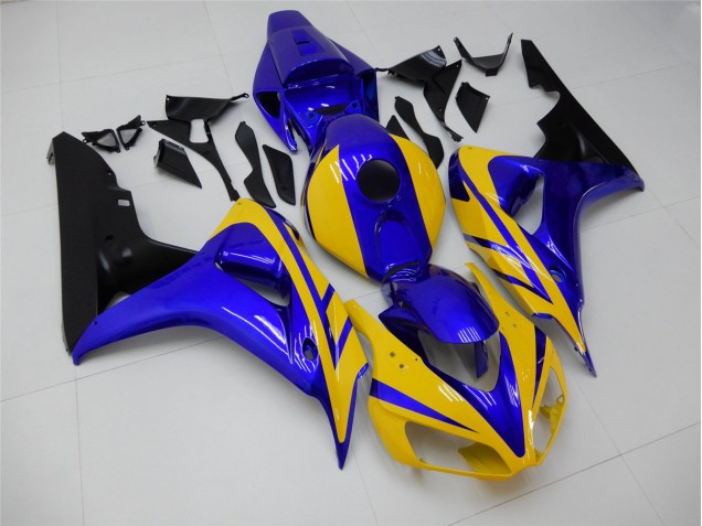 Affordable 2006-2007 Yellow Blue Honda CBR1000RR Replacement Motorcycle Fairings UK