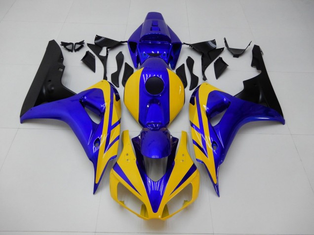 Affordable 2006-2007 Yellow Blue Honda CBR1000RR Replacement Motorcycle Fairings UK