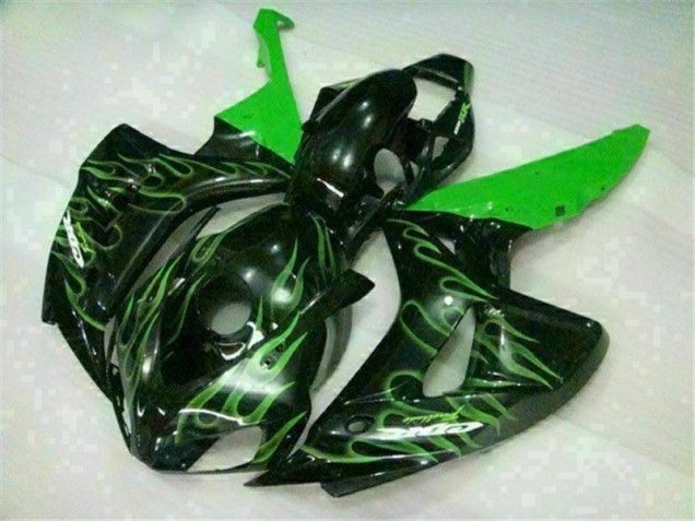 Affordable 2006-2007 Green Flame Black Honda CBR1000RR Moto Fairings UK