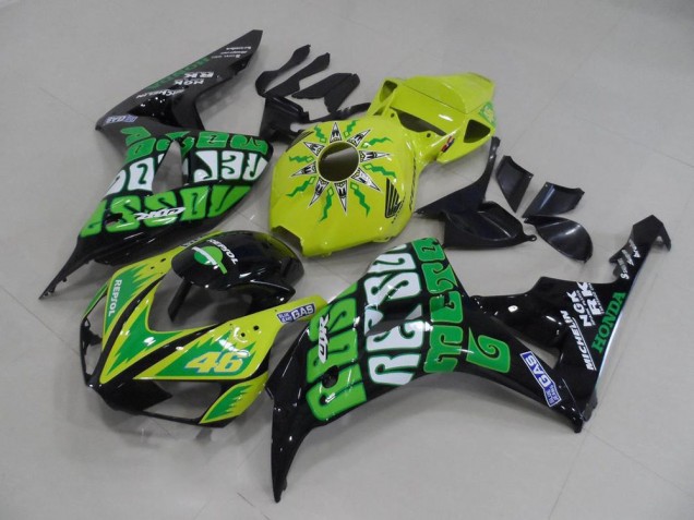 Affordable 2006-2007 Yellow Green Rossi Honda CBR1000RR Motor Fairings UK