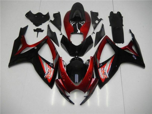 Affordable 2006-2007 Red Black Suzuki GSXR 600/750 Motor Bike Fairings UK Affordable 2006-2007 Red Black Suzuki GSXR 600/750 Motor Bike Fairings UK