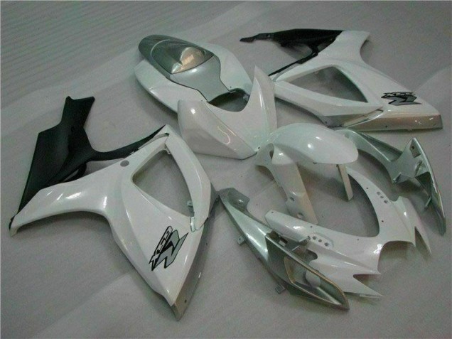 Affordable 2006-2007 White Silver Suzuki GSXR 600/750 Motorcycle Fairing Kit UK Affordable 2006-2007 White Silver Suzuki GSXR 600/750 Motorcycle Fairing Kit UK