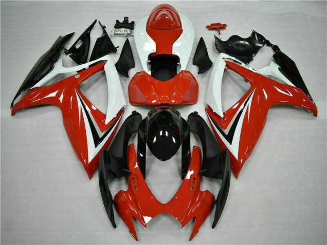 Affordable 2006-2007 Red White Suzuki GSXR 600/750 Motorcycle Fairings Kits UK Affordable 2006-2007 Red White Suzuki GSXR 600/750 Motorcycle Fairings Kits UK