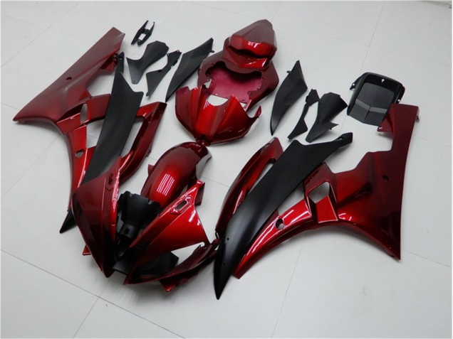 Affordable 2006-2007 Red Black Yamaha YZF R6 Bike Fairings UK