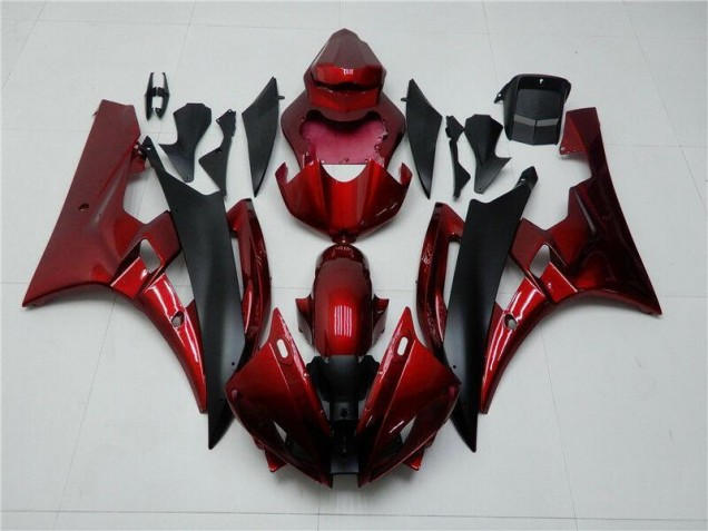 Affordable 2006-2007 Red Black Yamaha YZF R6 Bike Fairings UK