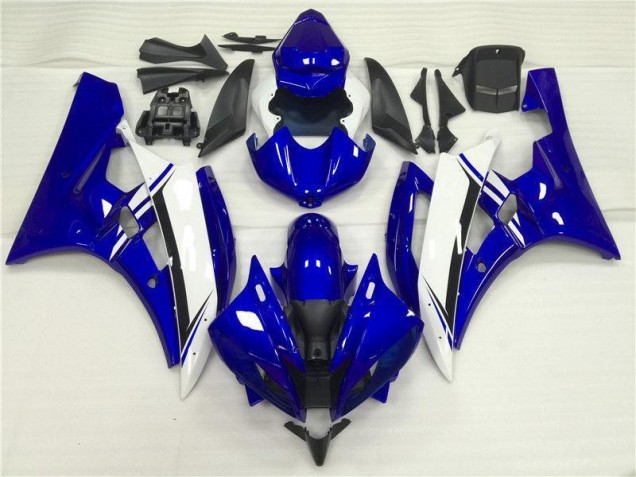 Affordable 2006-2007 Blue White Yamaha YZF R6 Motorbike Fairing UK