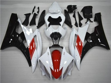 Affordable 2006-2007 Red White Black Yamaha YZF R6 Moto Fairings UK