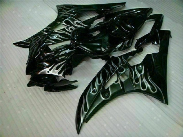 Affordable 2006-2007 Silver Flame Black Yamaha YZF R6 Motor Fairings UK
