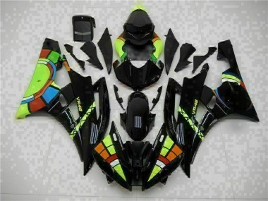 Affordable 2006-2007 Black Yamaha YZF R6 Motorcycle Replacement Fairings UK
