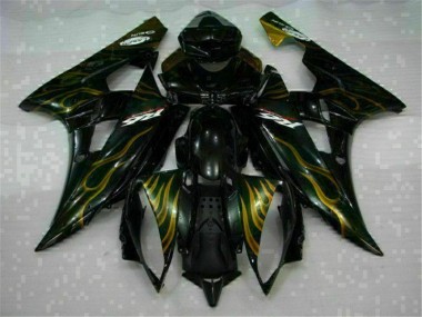 Affordable 2006-2007 Black Yamaha YZF R6 Bike Fairing Kit UK