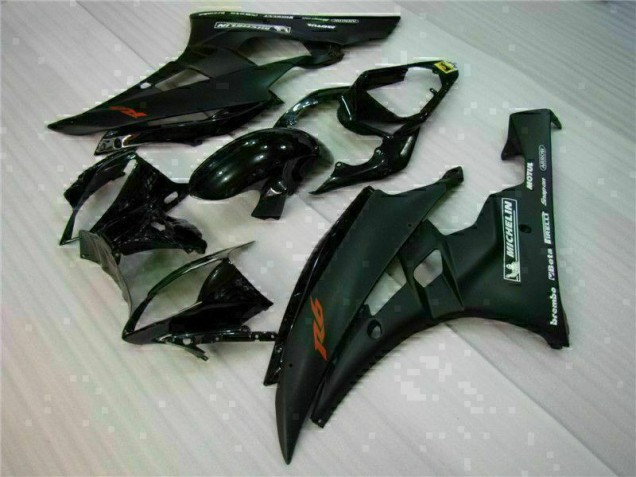 Affordable 2006-2007 Black Yamaha YZF R6 Motorbike Fairing Kits UK