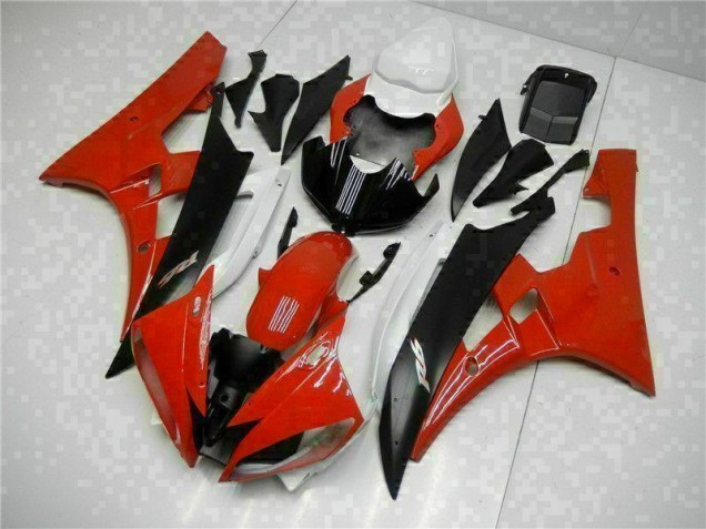 Affordable 2006-2007 Red Black Yamaha YZF R6 Motorcycle Fairings Kits UK