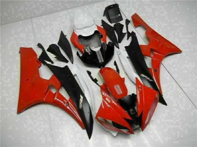 Affordable 2006-2007 Red Black Yamaha YZF R6 Motorcycle Fairings Kits UK