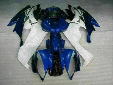 Affordable 2006-2007 White Blue Yamaha YZF R6 Bike Fairings UK