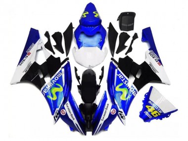 Affordable 2006-2007 Blue Black White Yamaha YZF R6 Motor Fairings UK