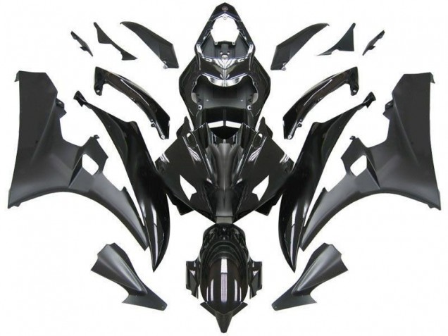 Affordable 2006-2007 Contrast Black Yamaha YZF R6 Bike Fairings UK