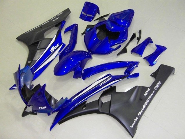 Affordable 2006-2007 Blue Black Yamaha YZF R6 Motorcyle Fairings UK