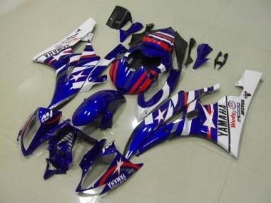 Affordable 2006-2007 Red Blue Star Yamaha YZF R6 Bike Fairings UK