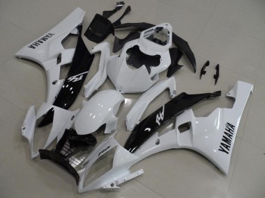 Affordable 2006-2007 White and Black Yamaha YZF R6 Replacement Motorcycle Fairings UK