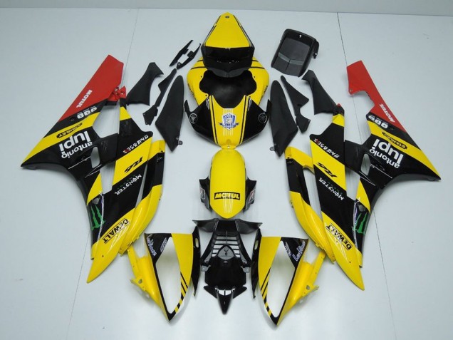 Affordable 2006-2007 Yellow Black Monster Yamaha YZF R6 Motorcycle Bodywork UK