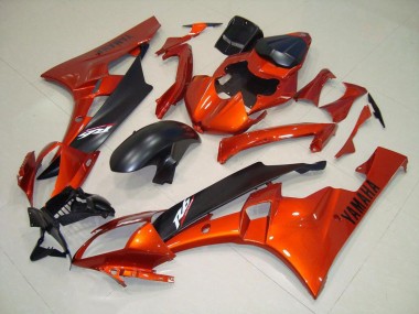 Affordable 2006-2007 Orange Matte Black Yamaha YZF R6 Motorcycle Replacement Fairings UK