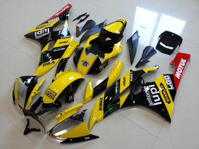 Affordable 2006-2007 Yellow Monster Lupi Yamaha YZF R6 Motorcycle Fairing Kits UK