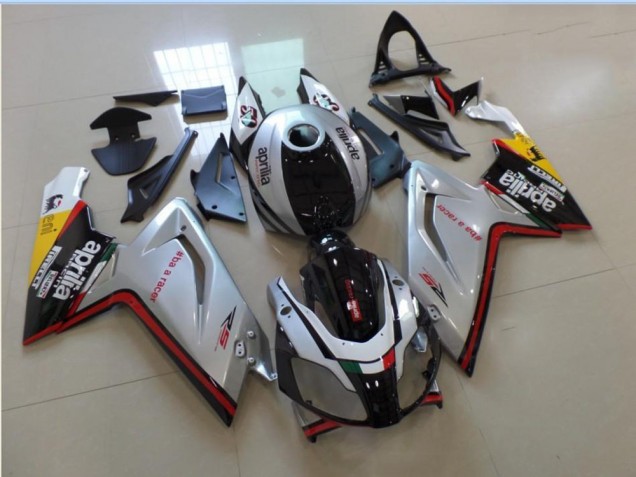 Affordable 2006-2011 Silver Black Red Aprilia RS125 Motorbike Fairings UK