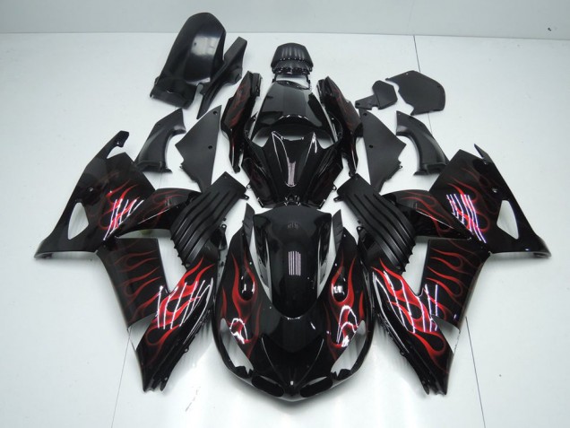 Affordable 2006-2011 Red Flame Kawasaki ZX14R ZZR1400 Motorcycle Bodywork UK Affordable 2006-2011 Red Flame Kawasaki ZX14R ZZR1400 Motorcycle Bodywork UK