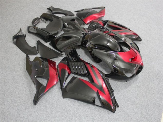 Affordable 2006-2011 Black Red Kawasaki ZX14R ZZR1400 Bike Fairings UK Affordable 2006-2011 Black Red Kawasaki ZX14R ZZR1400 Bike Fairings UK