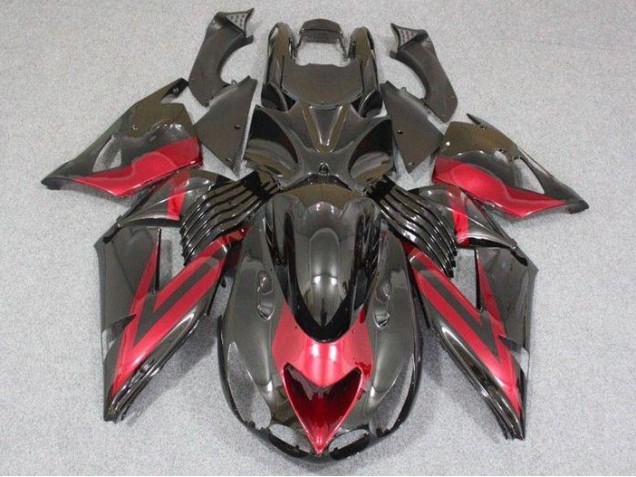 Affordable 2006-2011 Black Red Kawasaki ZX14R ZZR1400 Bike Fairings UK Affordable 2006-2011 Black Red Kawasaki ZX14R ZZR1400 Bike Fairings UK