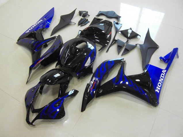 Affordable 2007-2008 Black Blue Flame Honda CBR600RR Motorbike Fairings UK Affordable 2007-2008 Black Blue Flame Honda CBR600RR Motorbike Fairings UK
