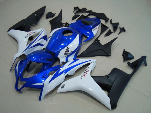 Affordable 2007-2008 Blue White Matte Black Honda CBR600RR Motorcycle Replacement Fairings UK Affordable 2007-2008 Blue White Matte Black Honda CBR600RR Motorcycle Replacement Fairings UK