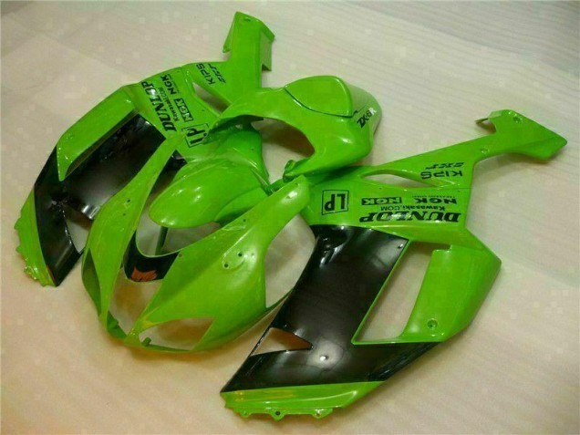 Affordable 2007-2008 Green Black Dunlop Kawasaki ZX6R Motorbike Fairing Kits UK Affordable 2007-2008 Green Black Dunlop Kawasaki ZX6R Motorbike Fairing Kits UK