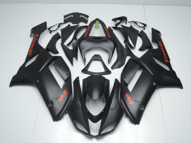 Affordable 2007-2008 Matte Black with Red Sticker Kawasaki ZX6R Motorbike Fairing UK Affordable 2007-2008 Matte Black with Red Sticker Kawasaki ZX6R Motorbike Fairing UK