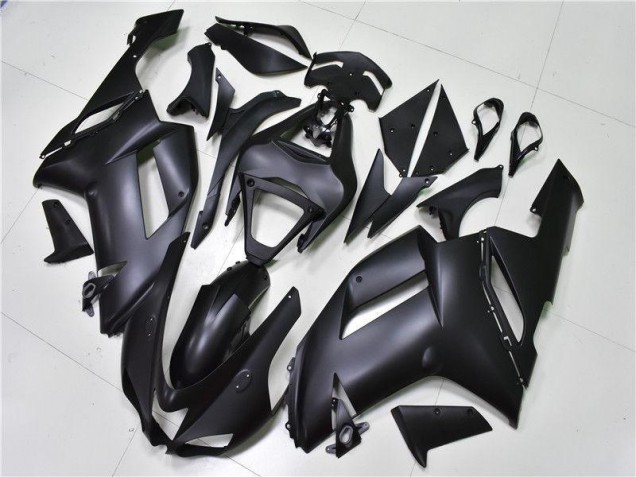 Affordable 2007-2008 Matte Black Kawasaki ZX6R Bike Fairing Kit UK