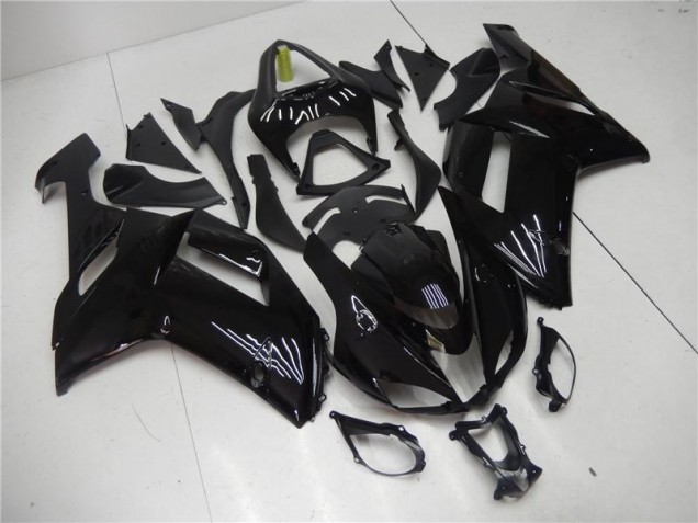 Affordable 2007-2008 Glossy Black Kawasaki ZX6R Motorcycle Bodywork UK Affordable 2007-2008 Glossy Black Kawasaki ZX6R Motorcycle Bodywork UK