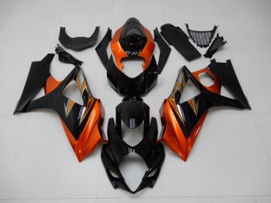 Affordable 2007-2008 Orange Black Suzuki GSXR 1000 K7 Motor Fairings UK